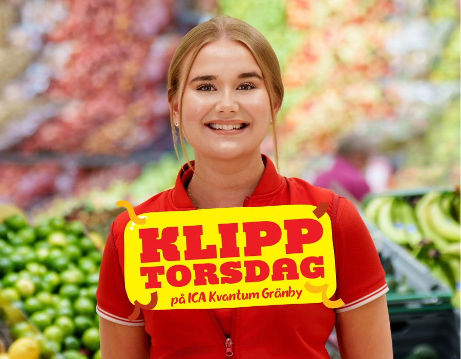 Klara presenterar Klipptorsdag på ICA Kvantum Gränby.
