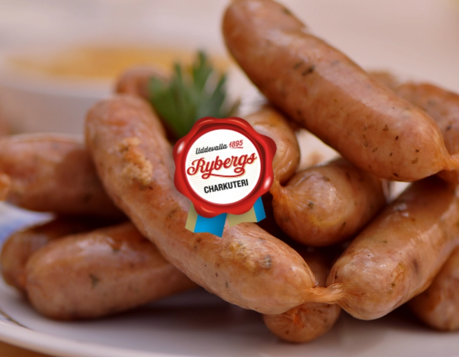 Provsmakning av korv från Rydbergs hos ICA Kvantum Gränby.